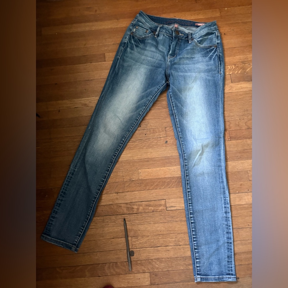 Vintage Y2K Jag Mid-rise Skinny Jeans Denim Black Patch Detail 90s Womens 4